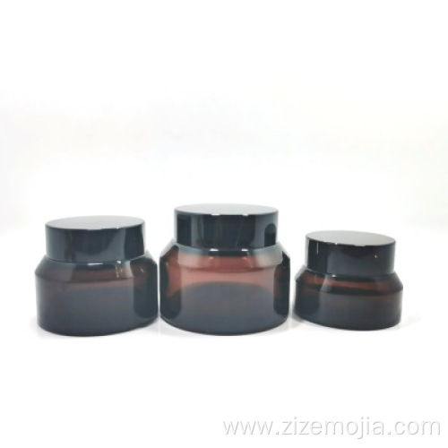 20g 30g 50g amber glass jars with lid